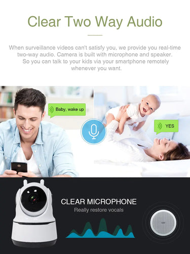 Wireless Security Camera 1080P Night Vision, Motion Detection, Activity Alert, Deterrent Alarm